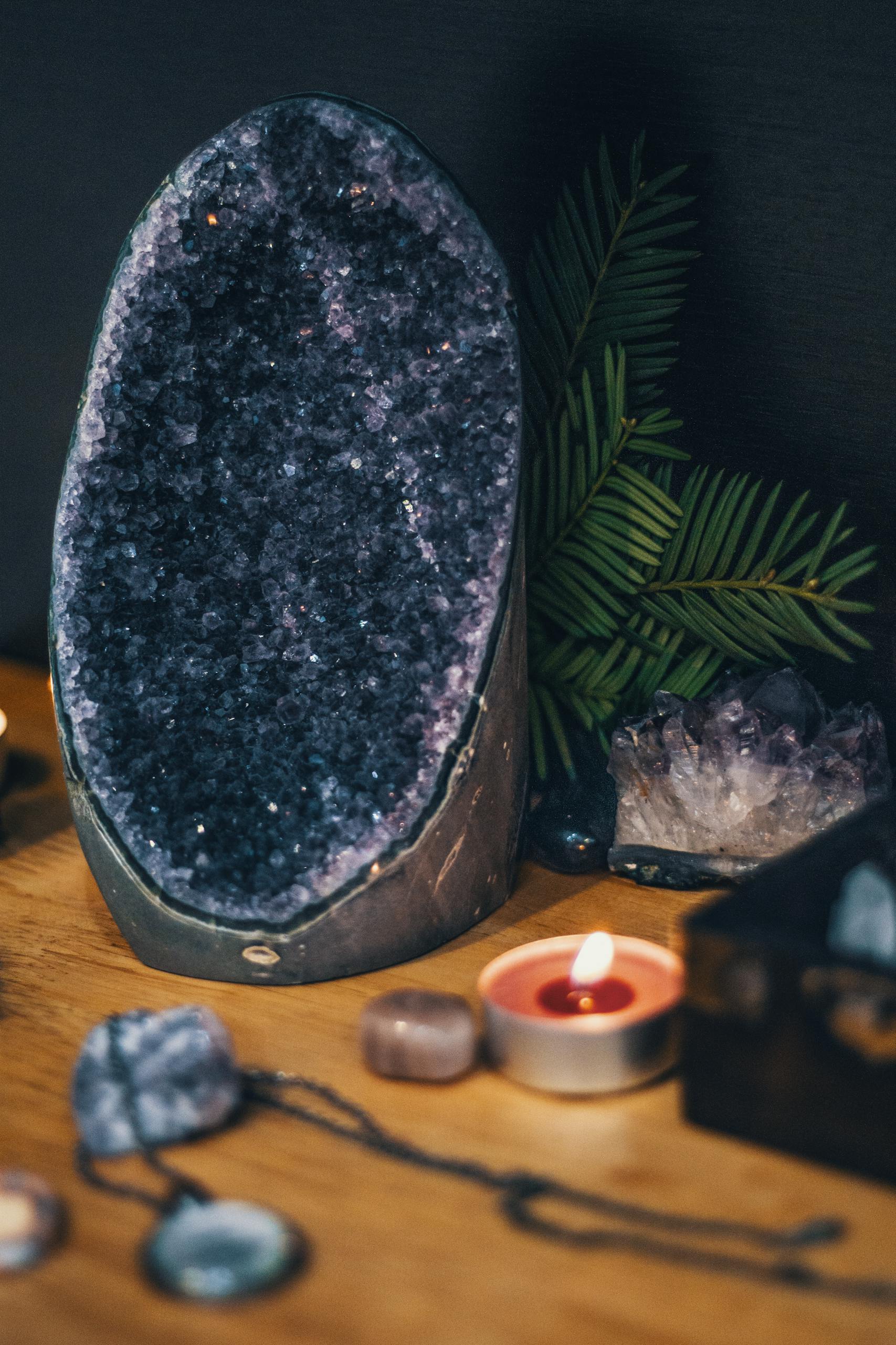 Geode Rock on the Table